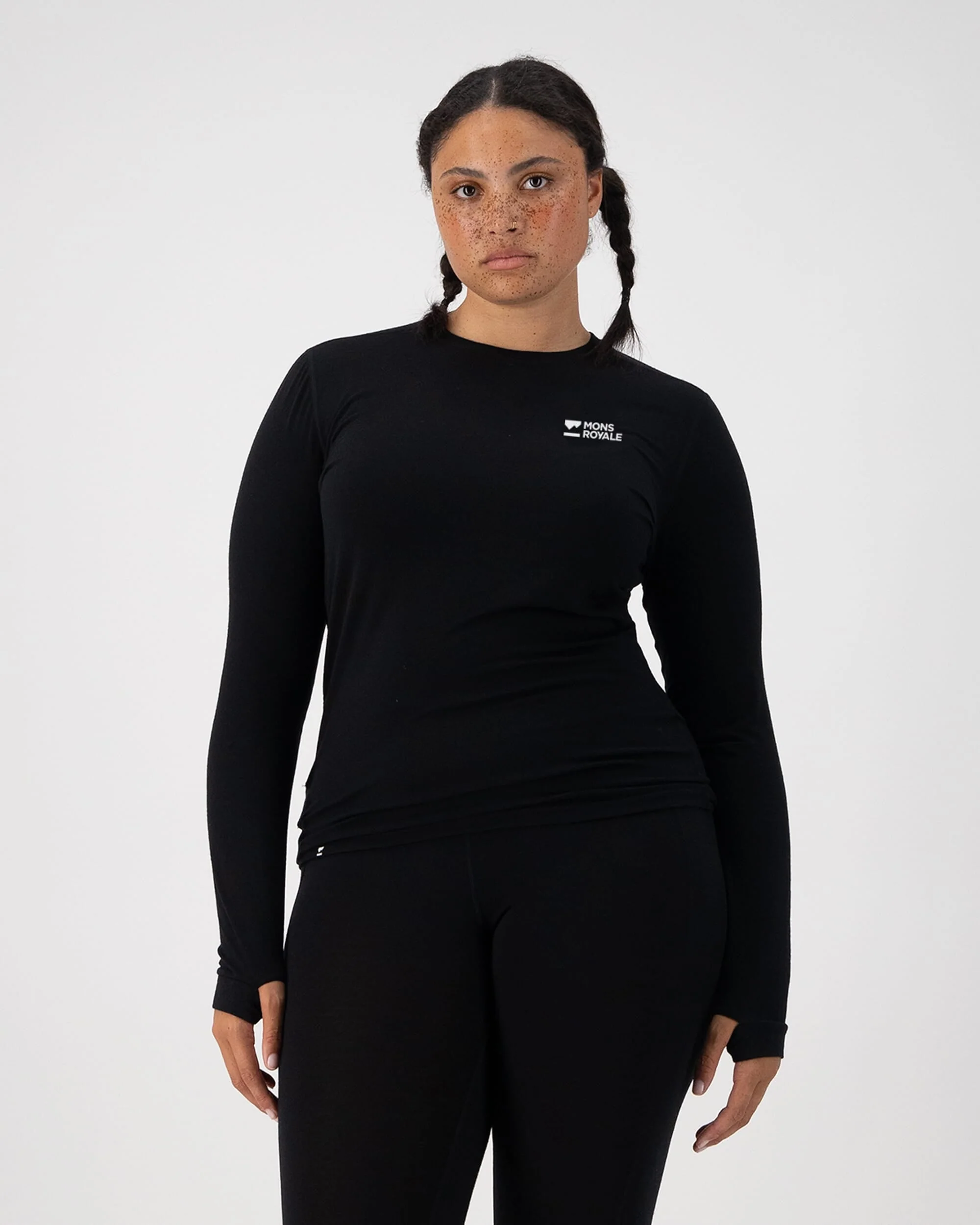 Cascade Merino Base Layer Long Sleeve - Black | Women's Long Sleeve Top