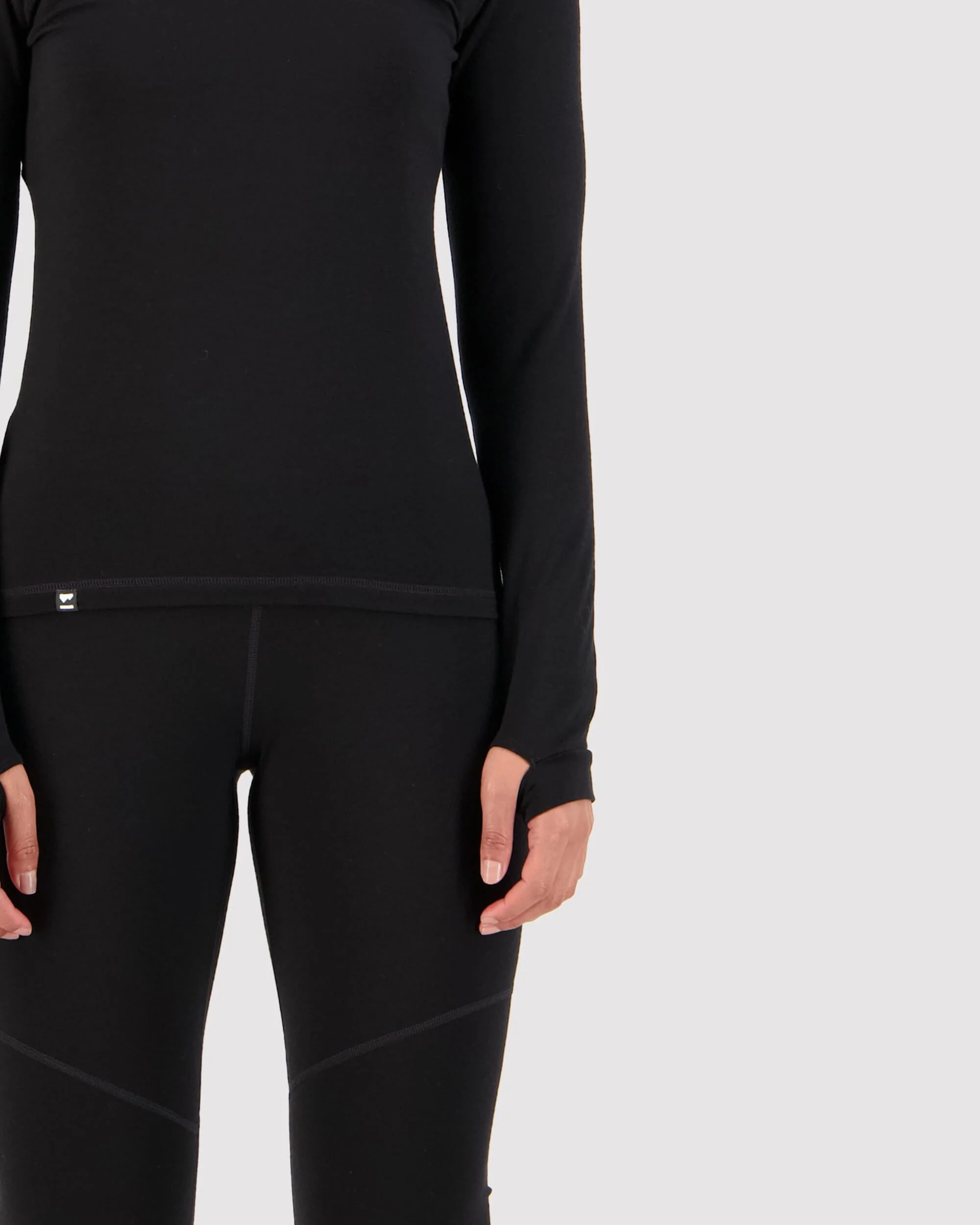 Cascade Merino Base Layer Long Sleeve - Black | Women's Long Sleeve Top - Image 6