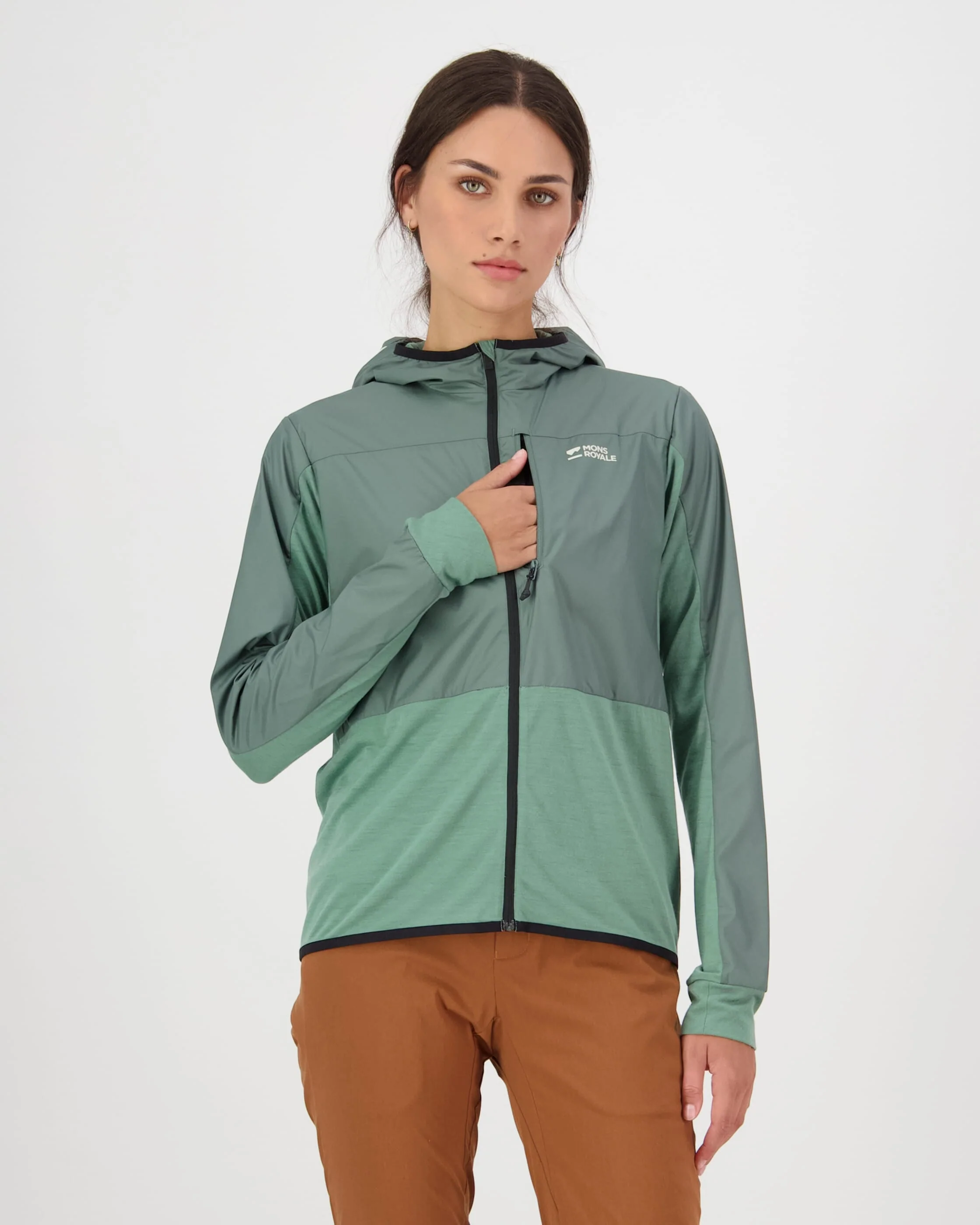Diversion Merino Wind Jacket - Thyme / Cypress | Women's Jacket