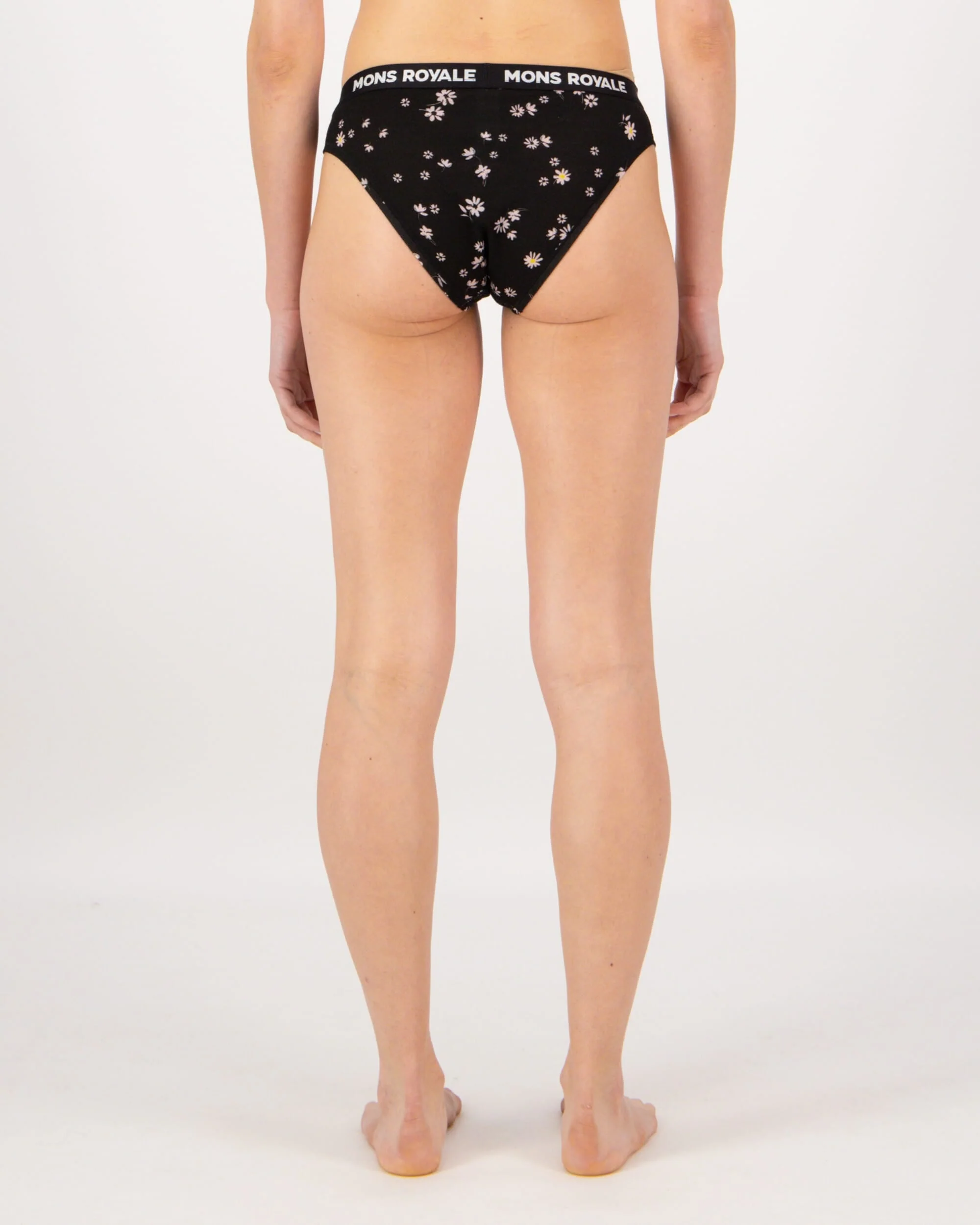 Folo Merino Briefs - Black Daisy | Women's Underwear - Image 2
