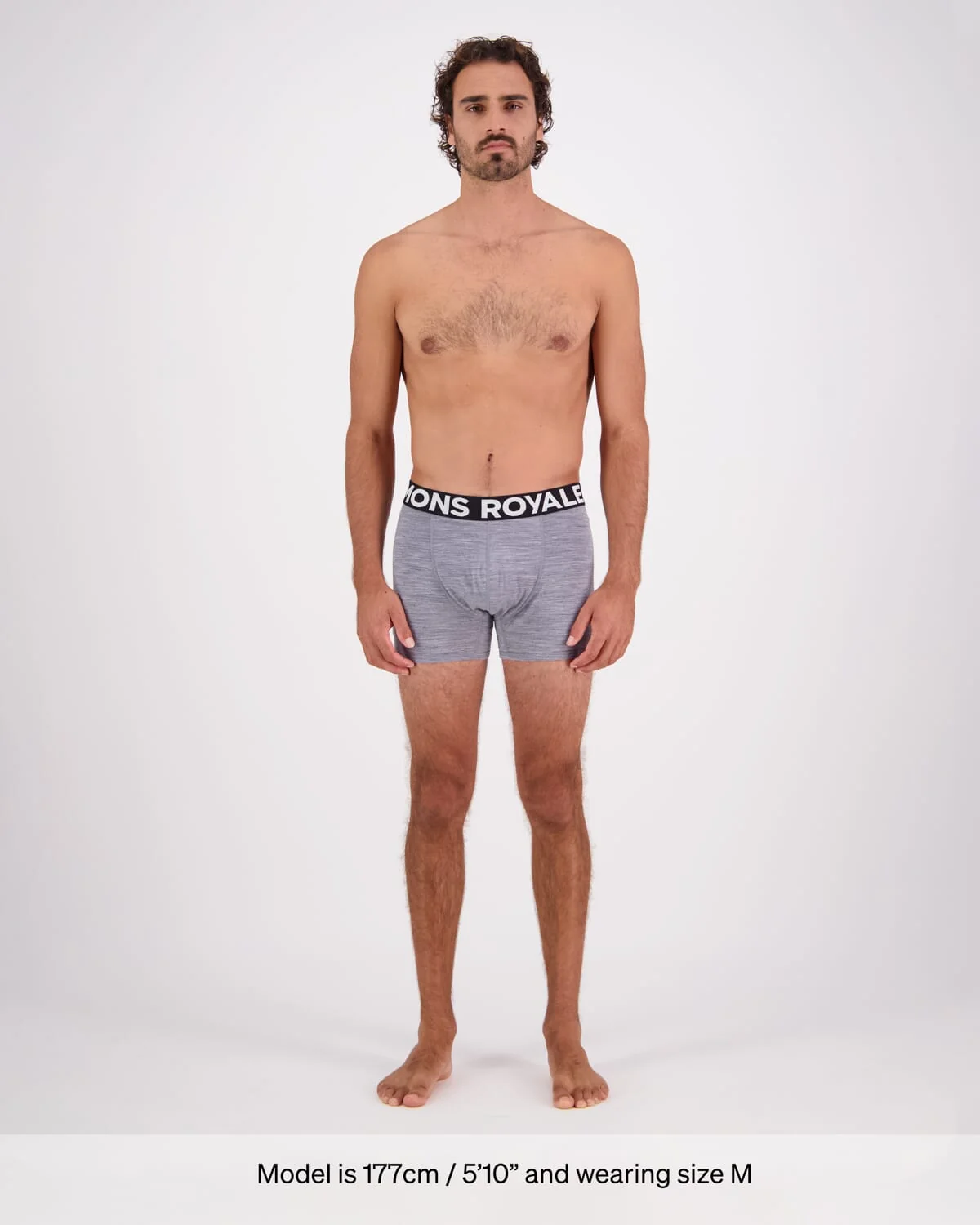Hold 'em Shorty Merino Boxer - Grey Heather | Men's Underwear - Image 4