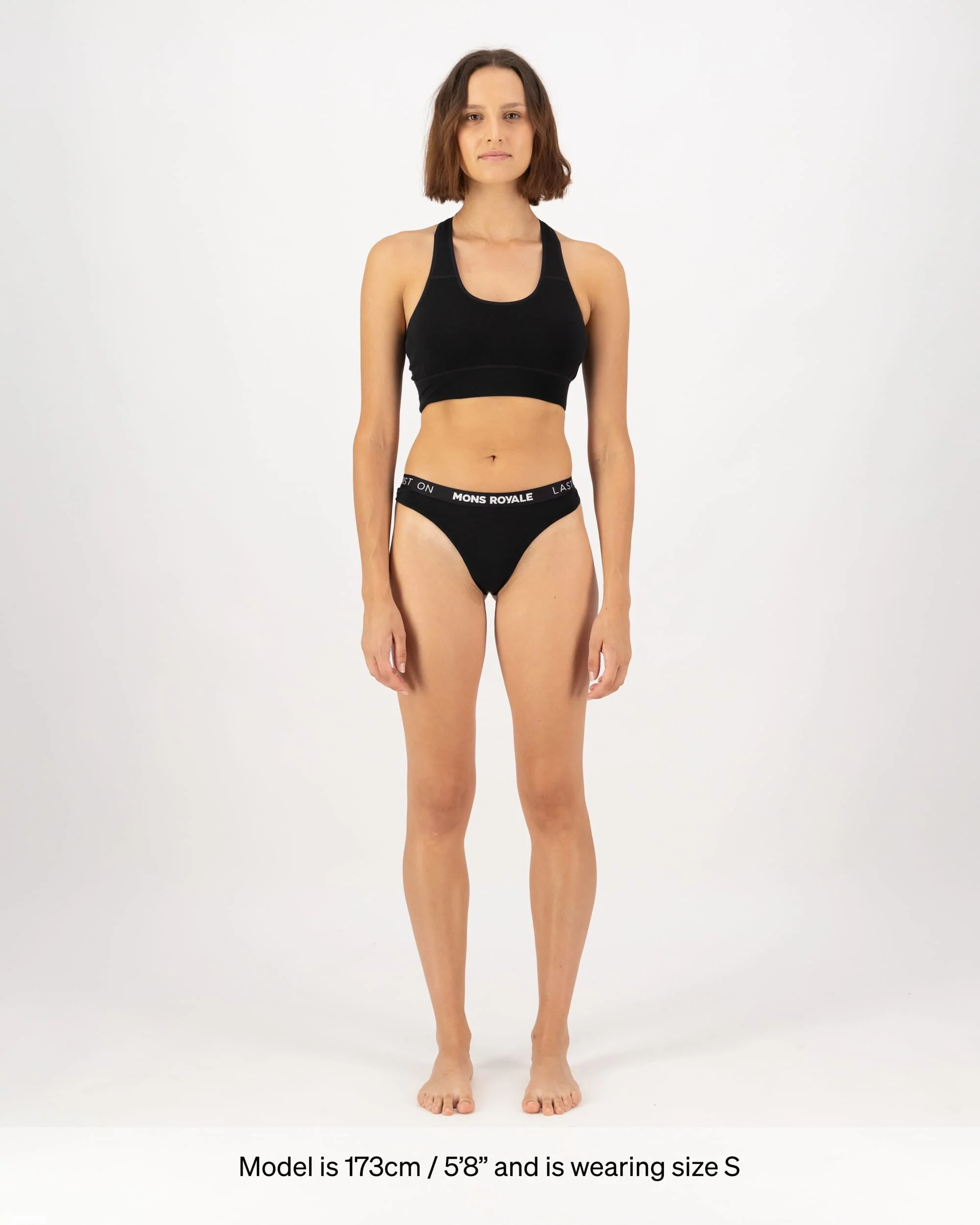 Stratos Merino Thong - Black | Women's Underwear - Image 4