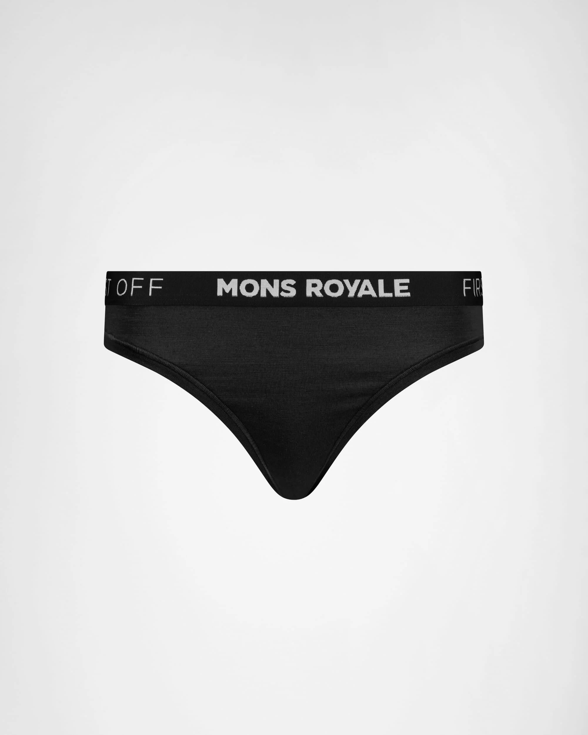 Stratos Merino Thong - Black | Women's Underwear - Image 5