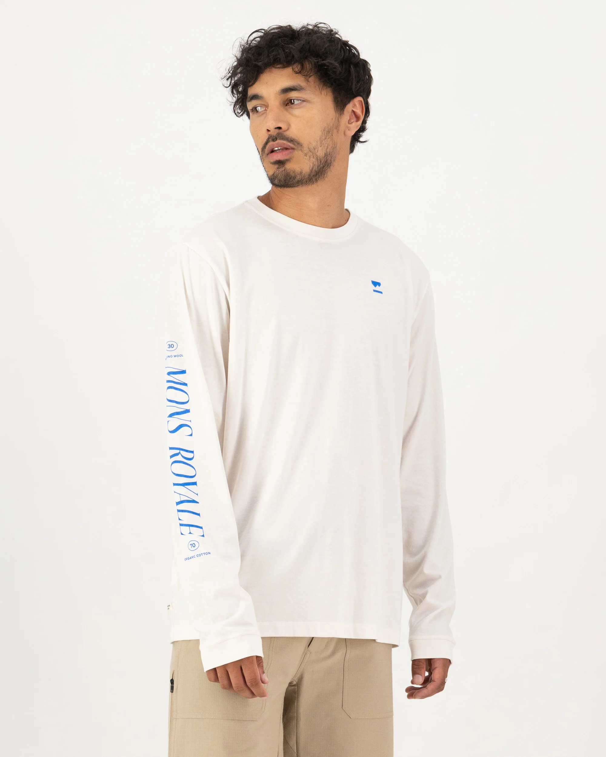 Yonder Merino Organic Cotton Long Sleeve - Vintage White - Image 3