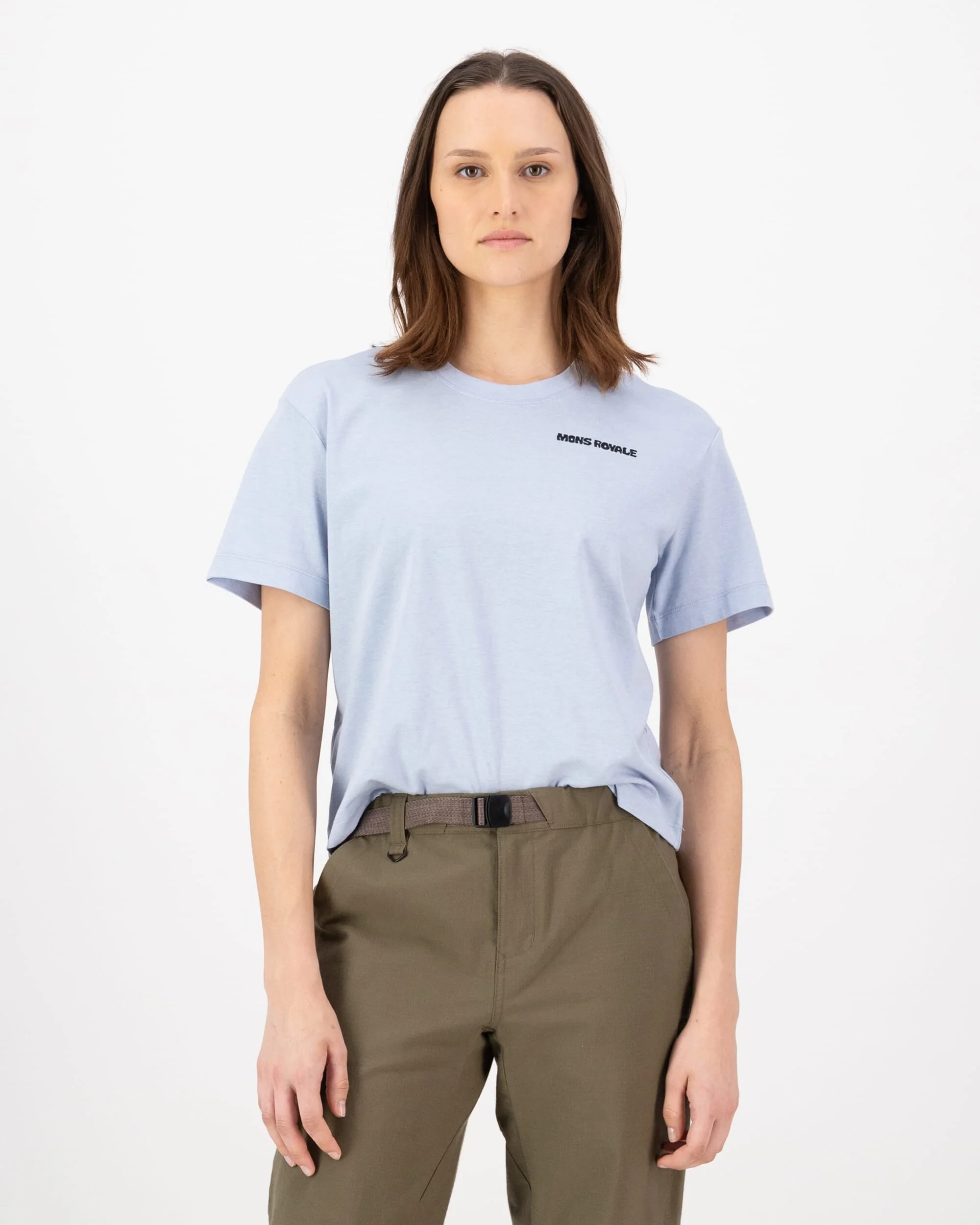 Yonder Merino Organic Cotton T-Shirt - Frost | Women's T-Shirt
