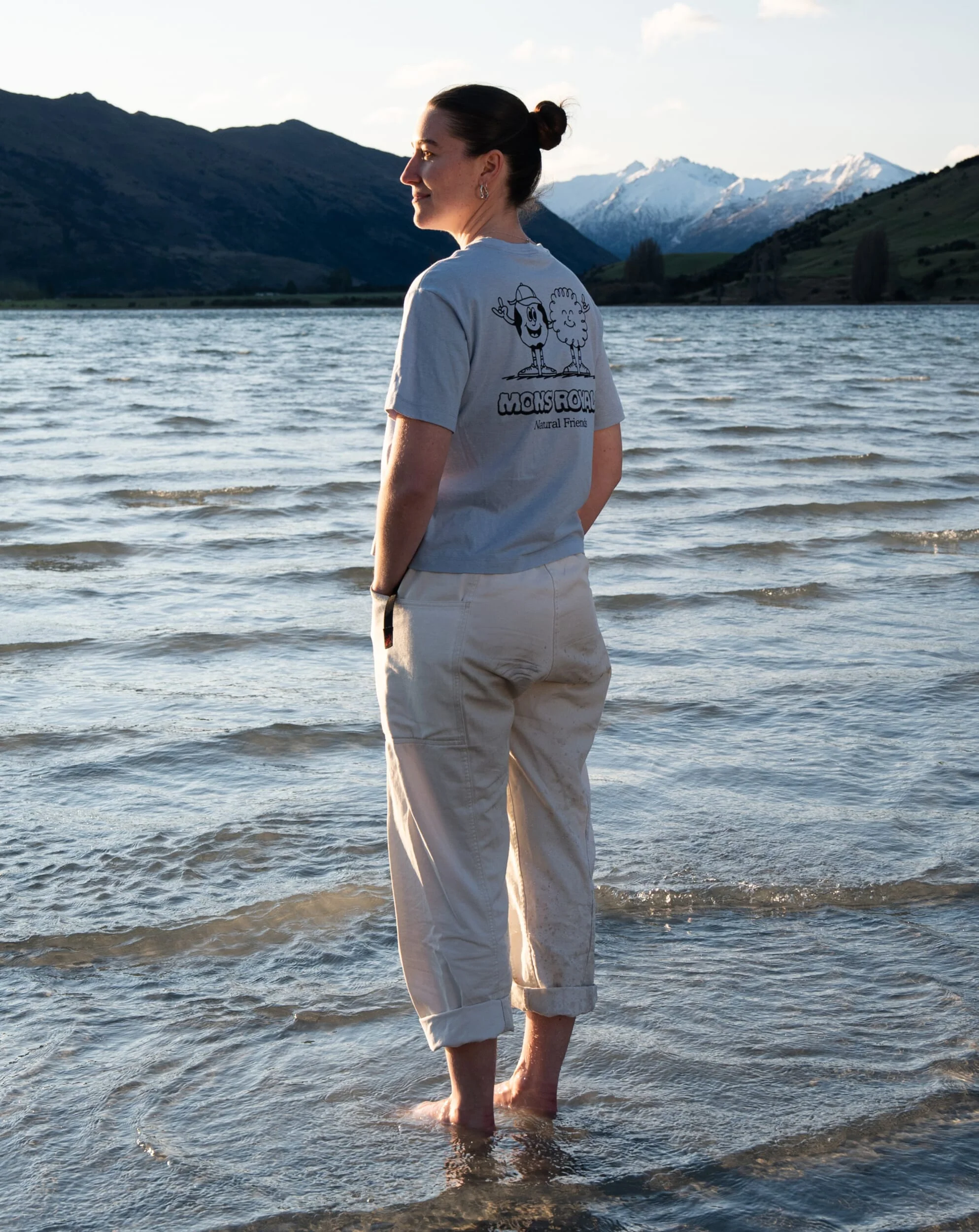 Yonder Merino Organic Cotton T-Shirt - Frost | Women's T-Shirt - Image 6