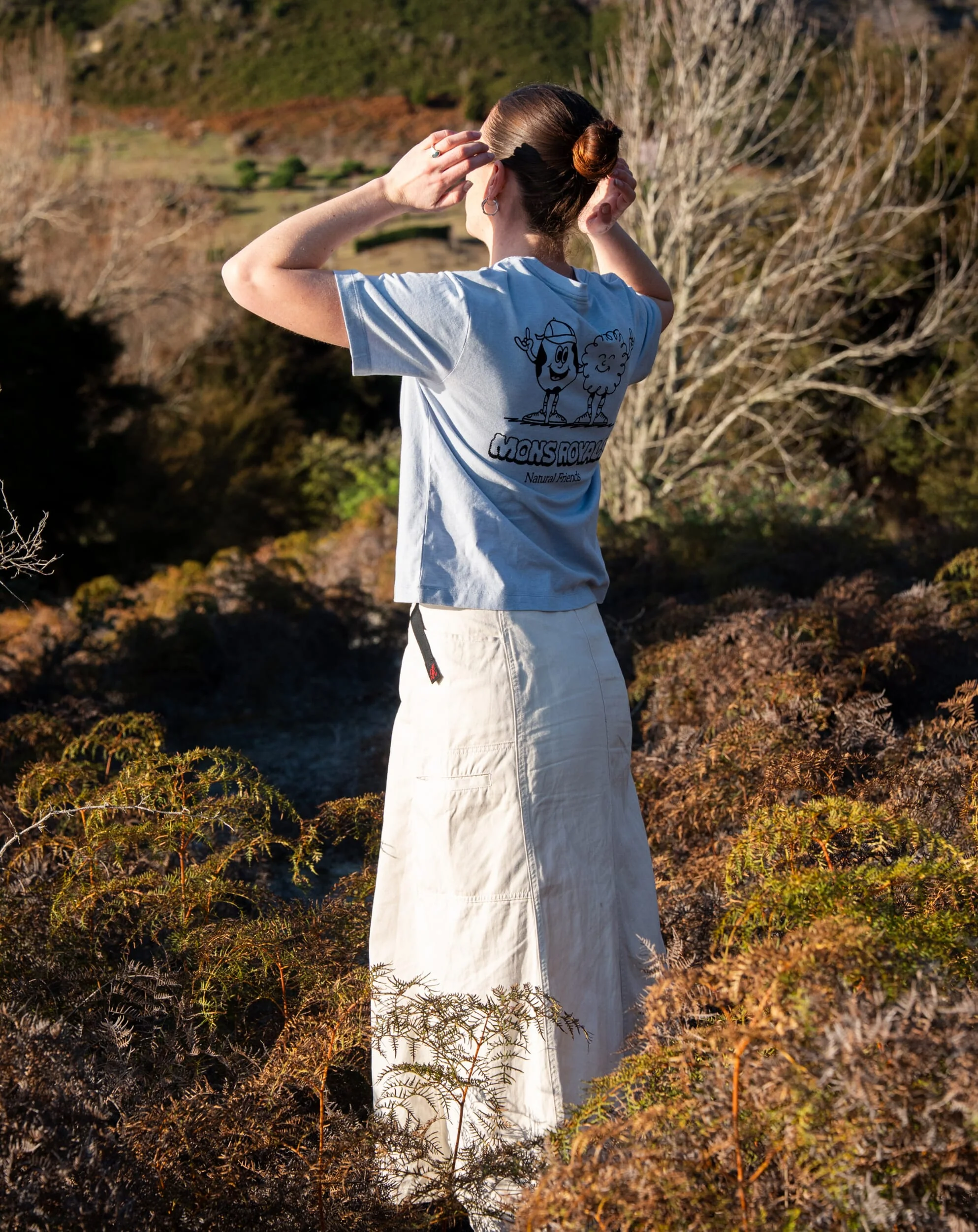 Yonder Merino Organic Cotton T-Shirt - Frost | Women's T-Shirt - Image 7