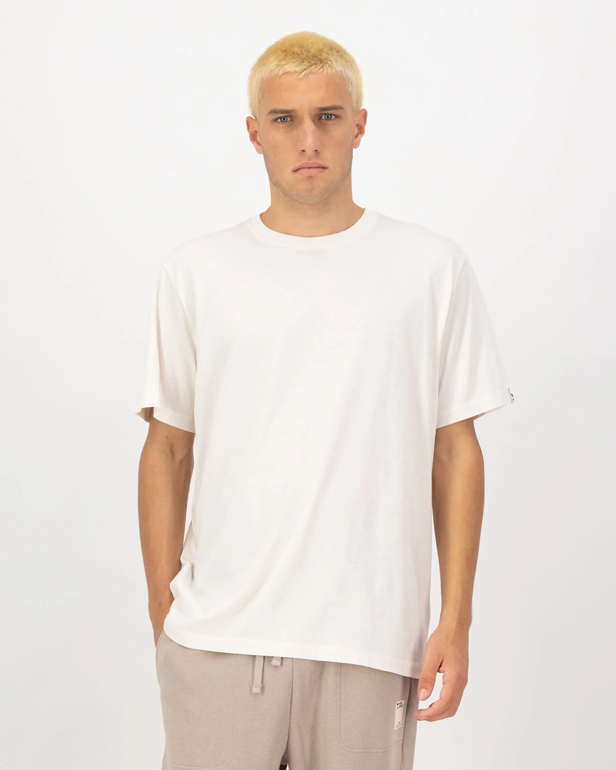Yonder Merino Organic Cotton T-Shirt - Vintage White | Men's T-Shirt